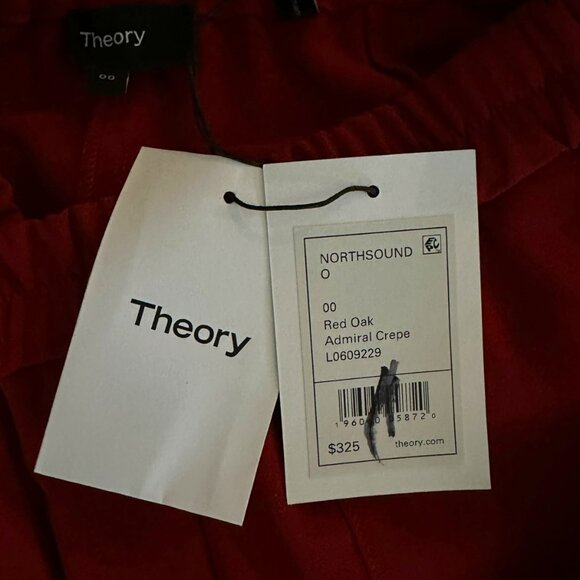 Theory Women's Size 00 Northside Admiral Crepe Red Oak Cargo Jogger Pants NEW - Picture 7 of 7